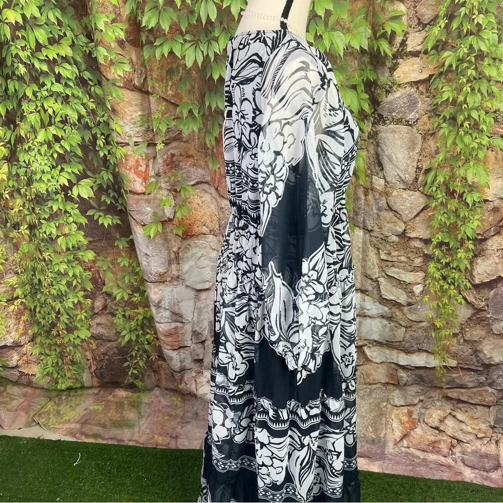 VINEET BAHL Boho Chiffon Dress, L_10
